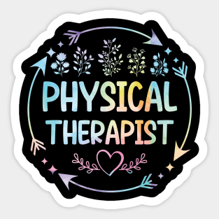 Physical Therapist cute floral watercolor Sticker